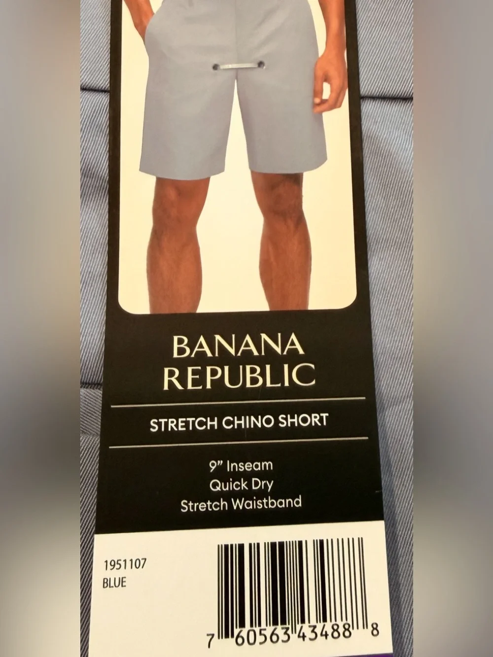 Banana Republic Stretch Chino Shorts Men’s 40 Light Blue NWT Quick Dry 9”